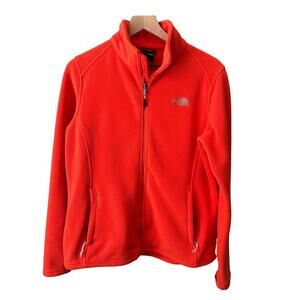 North Face Women’s Full Zip Orange Fleece Large